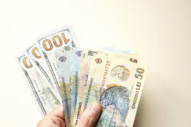 Adam el Romen para ile Leyi ron ve dolar