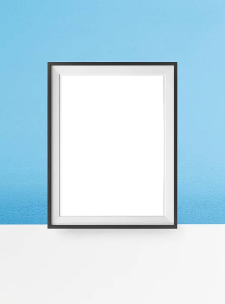 Poster frame mock up template with summer home decor — Stock Photo, Image