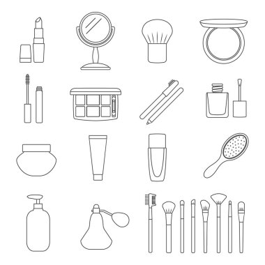 Kozmetik simgesi seti