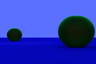 3D render yeşil Küre