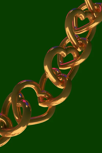 Altın Kupa zincirlerinin 3D render — Stok fotoğraf