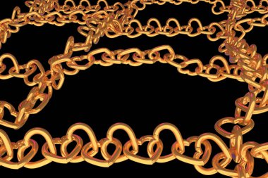 Altın Kupa zincirlerinin 3D render