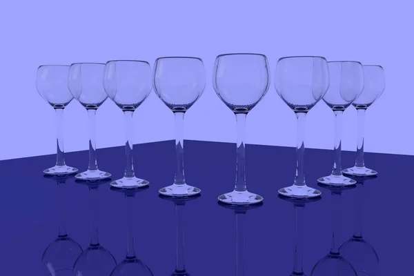 Empty wine glasses — Stock Photo, Image