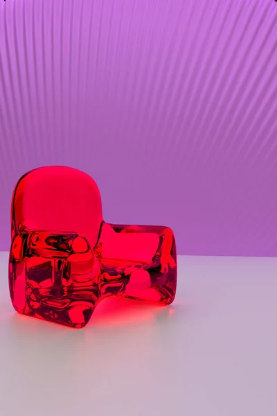 3D rendering of futuristic, transparent seating