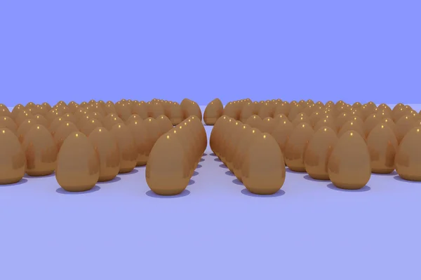 Τρισδιάστατη απεικόνιση του χρυσά αυγά — Φωτογραφία Αρχείου