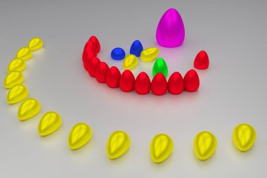 Paskalya yumurtaları 3D render