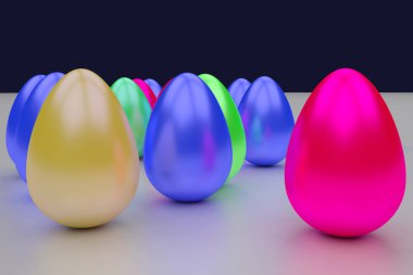 Paskalya yumurtaları 3D render