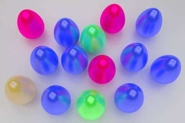 Paskalya yumurtaları 3D render