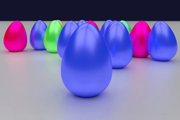 Representación 3D de huevos de Pascua — Foto de Stock