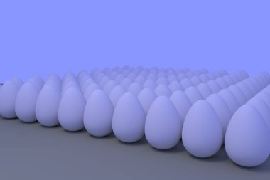 hafif mavimsi ortam ışığı çok sayıda beyaz yumurta