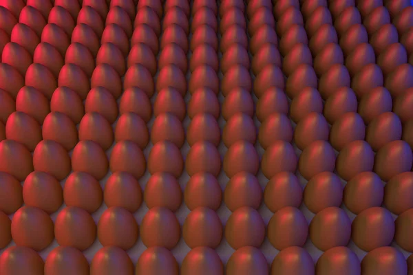 3D Render mavi ve pembe ışık altın yumurta — Stok fotoğraf