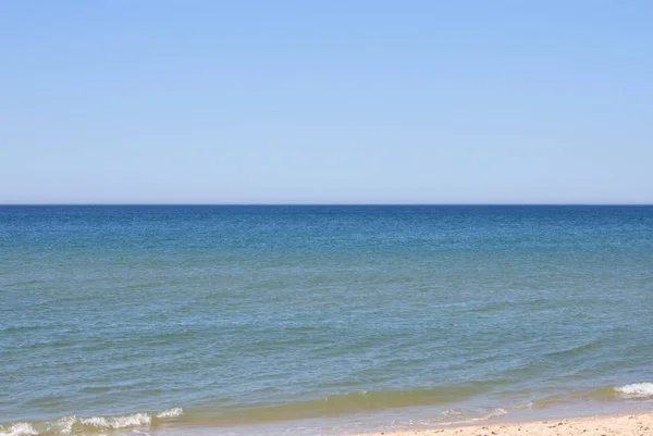 Praia de areia da costa do Mar do Norte — Fotografia de Stock