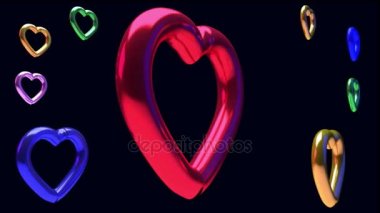 dokuz parlak kupa dönen 3D render