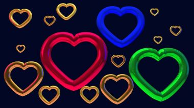 çok sayıda vurgulama, parlak kupa farklı boyutta 