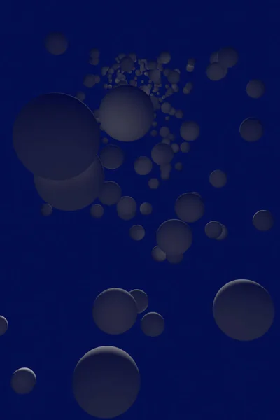 Illustration Numerous Gray Spheres Dark Blue Background — Stock Photo, Image