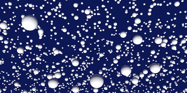 Illustration Numerous White Spheres Dark Blue Background — Stock Photo, Image