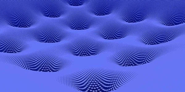 küboidlerdeki kare bir Kaide ile yüzlerce oluşan bir Huni şeklindeki manzara 3D çizimi