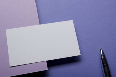 Renkli arka planda kartvizitler. Düz Yat. metin için boşluk kopyala