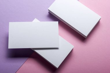 Renkli arka planda kartvizitler. Düz Yat. metin için boşluk kopyala