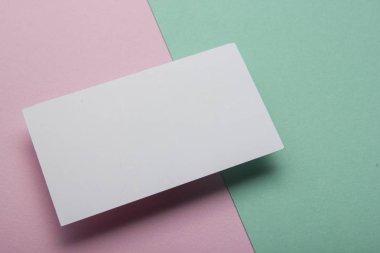 Renkli arka planda kartvizitler. Düz Yat. metin için boşluk kopyala