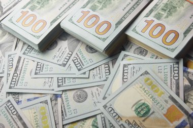 para arka plan. Amerikan yüz dolarlık banknotlar. kopyalama alanı