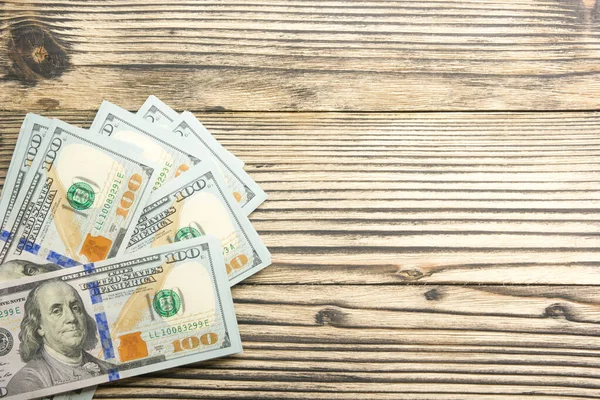 お金の背景。アメリカの100ドル紙幣。コピースペース — ストック写真