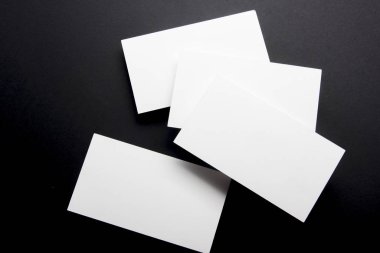 Kartvizitler boş. Renk arkaplan modeli. Düz Yat. metin için boşluk kopyala