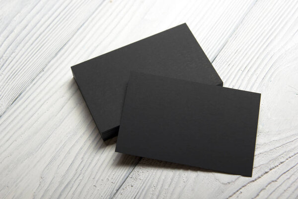 Business cards blank. Mockup on color background. Flat Lay. copy space for text