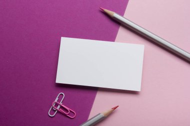 Kartvizitler boş. Renk arkaplan modeli. Düz Yat. metin için boşluk kopyala