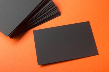 Kartvizitler boş. Renk arkaplan modeli. Düz Yat. metin için boşluk kopyala.