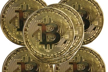 altın bitcoin sikke. kripto para birimi