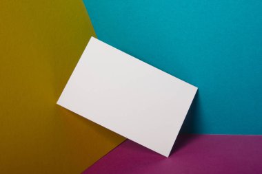 Kartvizitler boş. Renk arkaplan modeli. Düz Yat. metin için boşluk kopyala