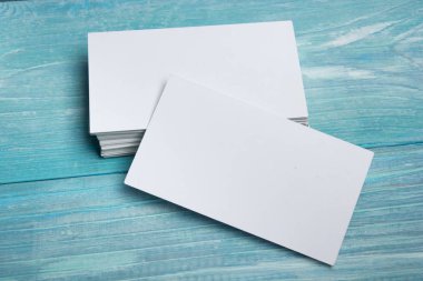 Kartvizitler boş. Renk arkaplan modeli. Düz Yat. metin için boşluk kopyala