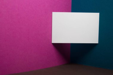 Kartvizitler boş. Renk arkaplan modeli. Düz Yat. metin için boşluk kopyala