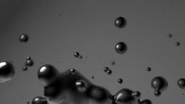 3D render dalga ve mürekkep girdap