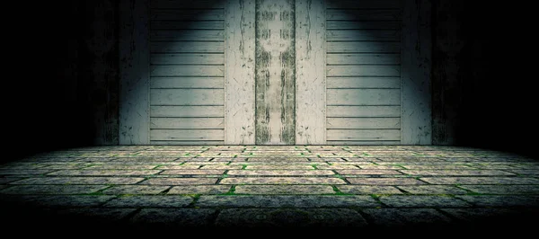 Golvet och trä dörr bakgrund — Stockfoto