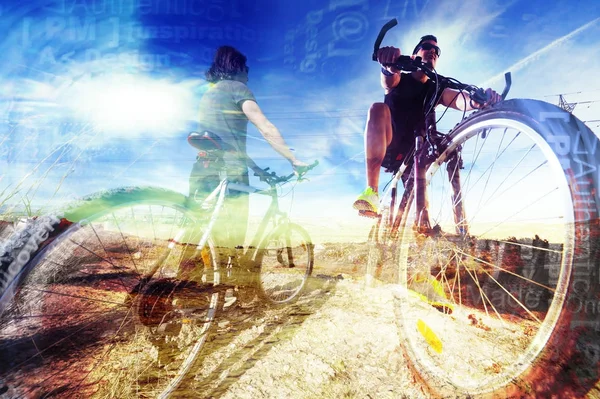 Cykel livsstil och äventyr. Sport bakgrund — Stockfoto