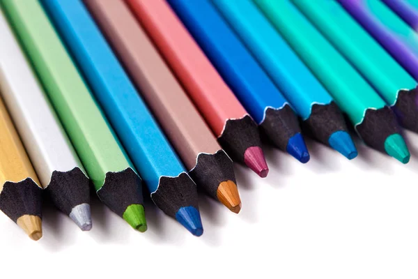 Colorful pencils background.School and education equipment — Stock Photo, Image
