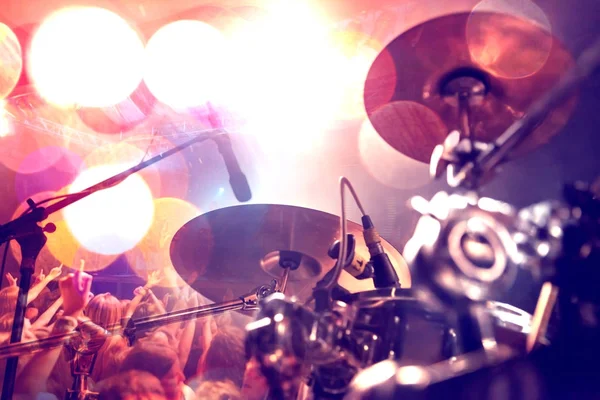 Abstract live music background.Public and drum — Stock Photo, Image