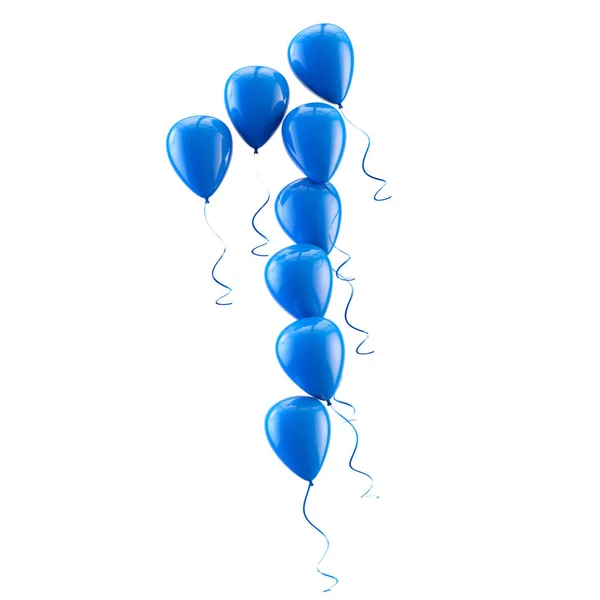 Renderização 3D Balões coloridos letras isoladas sobre branco . — Fotografia de Stock