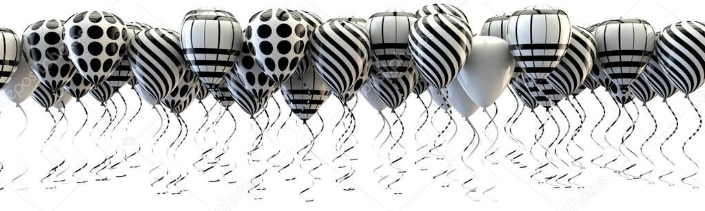 Balloons vintage party style.