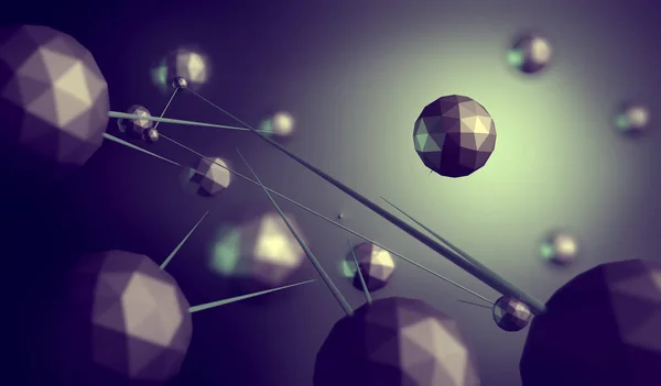 Concept de réseautage et de science.Illustration 3D — Photo
