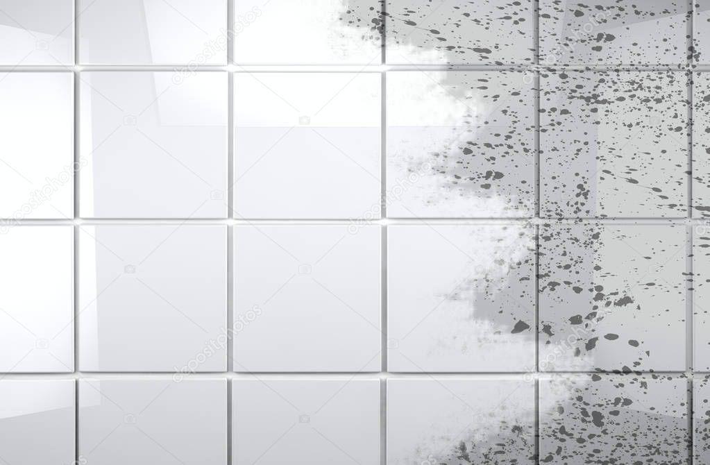 Clean tile wall bathroom background