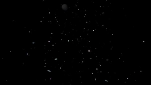 Σκόνη Motion Εικονογράφηση Σωματίδια Σκόνης Που Ρέει Σκοτεινό Χώρο — Αρχείο Βίντεο