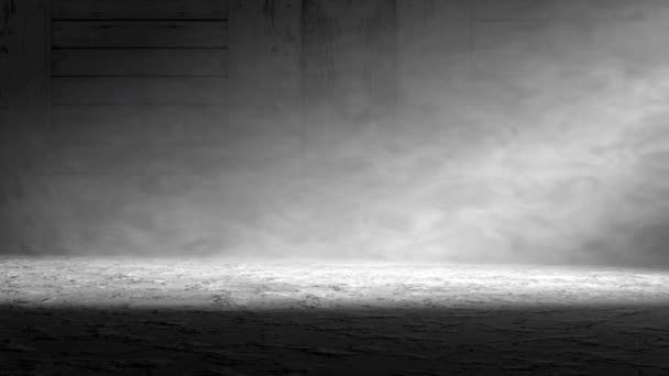 Smoke And Fog Indoor Scene Cement Floor Background In Dark Room 3d Illustration