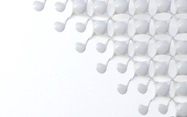 Beyaz soyut arkaplan 3D illüstrasyon