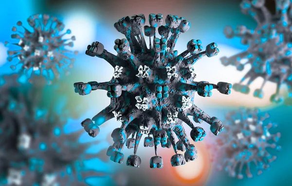 코로나 바이러스 Coronavirus 공저자 Covid 전염병 바이러스와 박테리아의 — 스톡 사진