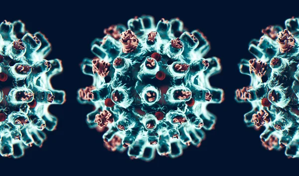 Illustration Virus Infectieux Bactéries Coronavirus Covid — Photo