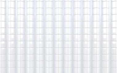 Beyaz soyut arkaplan 3D çizimi. Soyut tasarım Çokgen ve geometrik şekilli boş yapı.