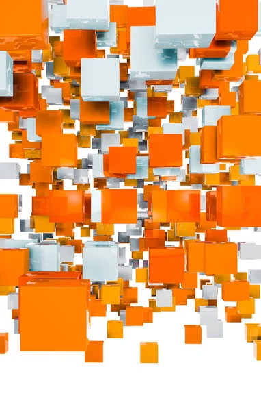 Abstrakcyjny Obraz Kostek Lub Tła Bloku Futurystyczny Ilustracja Kolorowych Kwadratów — Zdjęcie stockowe